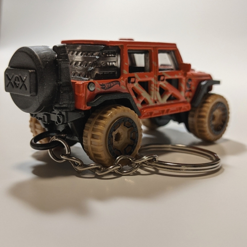 Jeep Wrangler Unlimited Off-Road Treasure Hunt Custom Keychain Hot Wheels